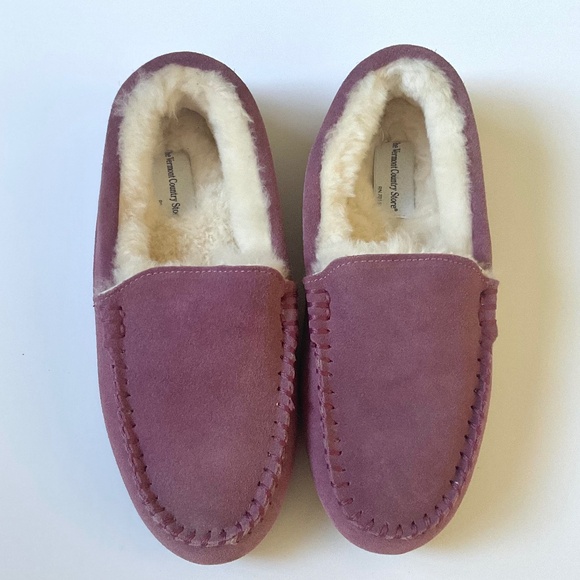 THE VERMONT COUNTRY STORE Leather Sheepskin Memory Foam Slipper  Size 9 - Picture 5 of 6